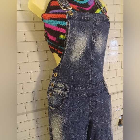 Denim overalls bibbed size large - Picture 5 of 11